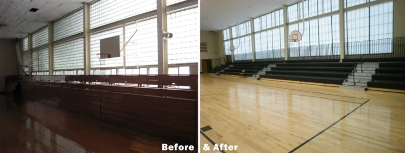 Linsly Behrens Gym 1 before & after